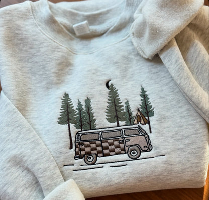 Embroidered Wander Van Sweatshirt