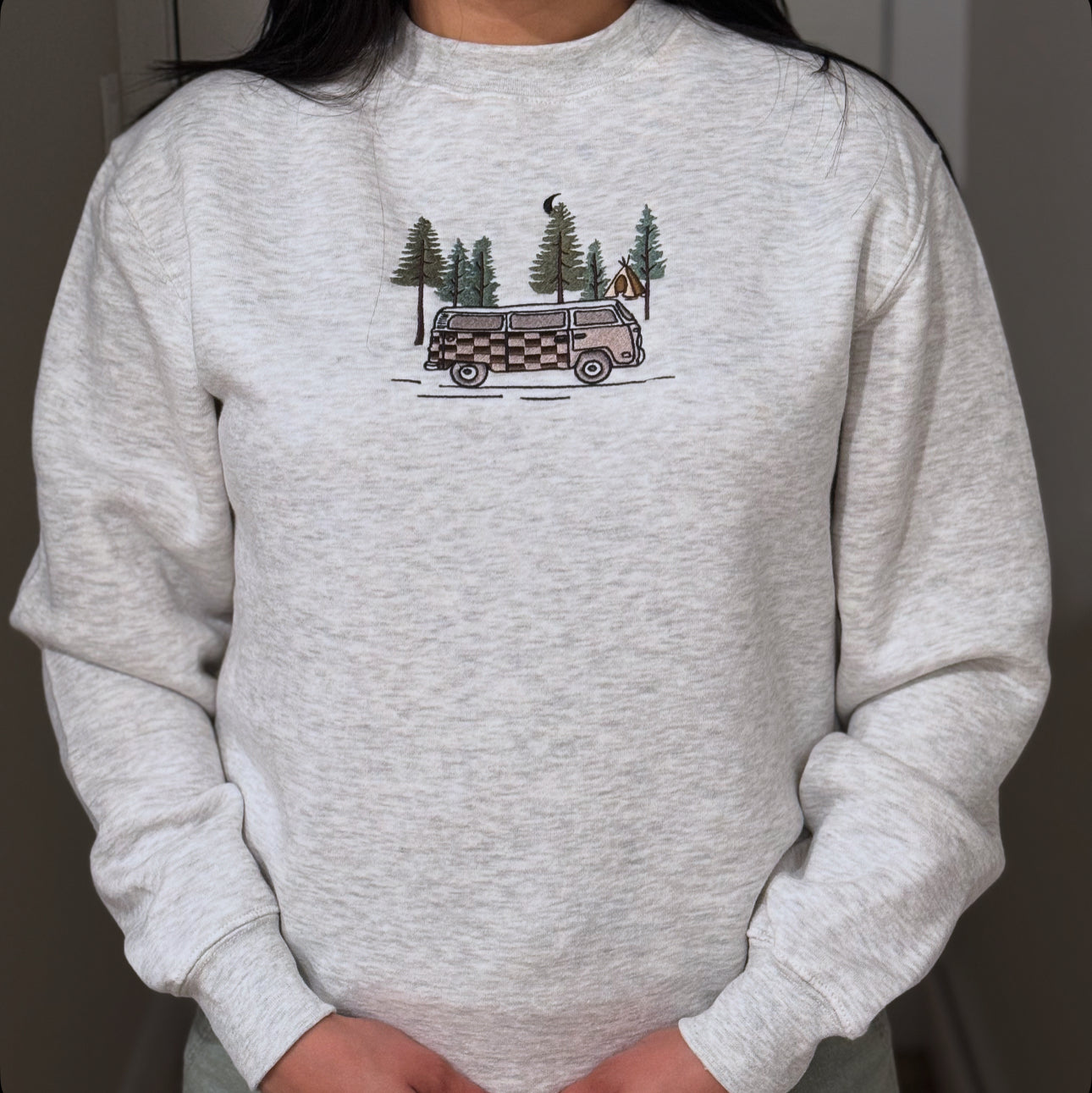Embroidered Wander Van Sweatshirt
