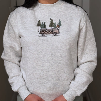 Embroidered Wander Van Sweatshirt